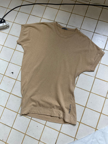 1980s Issey Miyake Tan Asymmetrical Tee - Size M