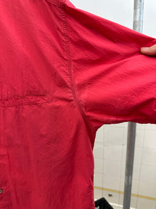 1980s Claude Montana Bright Salmon Button Down Shirt - Size L