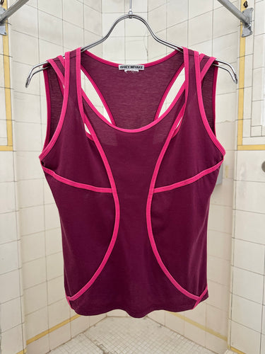aw2010 Issey Miyake Layered Magenta Women's Tank - Size XS