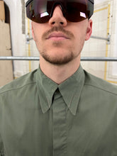 Load image into Gallery viewer, 1980s Claude Montana Green Button Down Shirt with Bartacked Collar - Size L