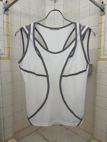 aw2010 Issey Miyake Layered Silver Women's Tank - Size XS