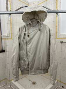 1980s Armani Padded Double Breasted Bomber with Packable Hood - Size M