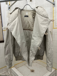 1980s Armani Padded Double Breasted Bomber with Packable Hood - Size M
