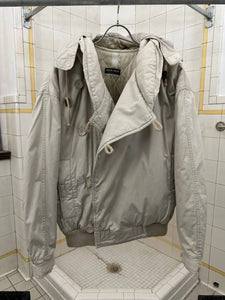 1980s Armani Padded Double Breasted Bomber with Packable Hood - Size M