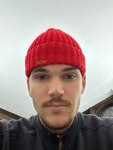 1980s Armani Wool Eagle Logo Beanie - Size OS