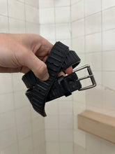 Load image into Gallery viewer, 1980s Marithe Francois Girbaud Rubberized Wide Tire Tread Belt - Size S