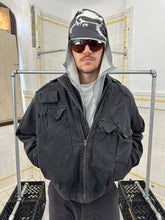 Load image into Gallery viewer, 1980s Katharine Hamnett Washed Black Cargo Bomber - Size L