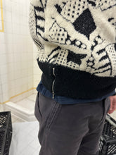 Load image into Gallery viewer, 1980s Marithe Francois Girbaud Abstract Knit Hooded Sweater - Size XL