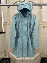 Load image into Gallery viewer, ss2004 Issey Miyake Light Blue Bungee Cord Long Raincoat - Size M