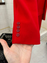 Load image into Gallery viewer, aw2009 Yohji Yamamoto Vibrant Red Reversible Chester Coat with Yuzen Dyed Jaguar Lining - Size L