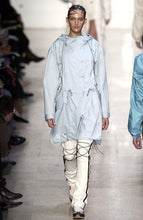Load image into Gallery viewer, ss2004 Issey Miyake Light Blue Bungee Cord Long Raincoat - Size M