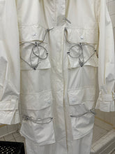 Load image into Gallery viewer, ss2004 Issey Miyake White Bungee Cord Long Raincoat - Size M