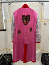 Load image into Gallery viewer, aw2009 Yohji Yamamoto Vibrant Red Reversible Chester Coat with Yuzen Dyed Jaguar Lining - Size L