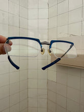 Load image into Gallery viewer, 2000s Issey Miyake x Alain Mikli Mutli-fold Blue Sunglasses - Size OS