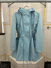 Load image into Gallery viewer, ss2004 Issey Miyake Light Blue Bungee Cord Long Raincoat - Size M