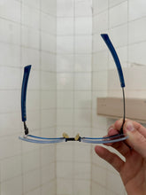 Load image into Gallery viewer, 2000s Issey Miyake x Alain Mikli Mutli-fold Blue Sunglasses - Size OS