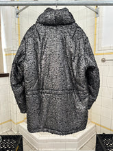 Load image into Gallery viewer, aw1997 Issey Miyake Silver Painted Boiled Wool Astro Parka - Size L