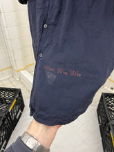 Load image into Gallery viewer, 1990s World Wide Web Light Cotton Navy Button Down Shirt - Size M