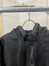 Load image into Gallery viewer, 1980s Marithe Francois Girbaud x Compagnie des Montagnes et des Forets Cropped Hooded Leather Bomber - Size L