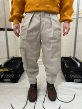 Load image into Gallery viewer, 1980s Marithe Francois Girbaud Light Khaki Pleated Trousers with Ankle Pockets - Size S
