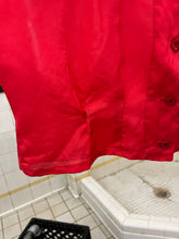 Load image into Gallery viewer, 1980s Katharine Hamnett Cropped Red Silk Shirt - Size S