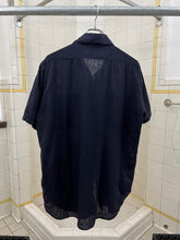 Load image into Gallery viewer, 1990s World Wide Web Light Cotton Navy Button Down Shirt - Size M