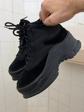 Load image into Gallery viewer, ss1998 Issey Miyake Futuristic Black Platform High Trainers - Size 7 US (23.5cm)