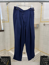 Load image into Gallery viewer, 1980s Marithe Francois Girbaud Purple Suit Trousers with Asymmetric Belt Closure - Size L