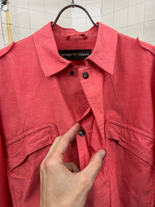 1980s Armani Peach Cargo Military Blouson - Size L