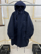 Load image into Gallery viewer, 1980s Katharine Hamnett Padded Canvas Double Breasted Parka with Packable Hood - Size OS