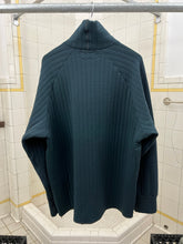 Load image into Gallery viewer, 1990s World Wide Web Aqua Turtleneck with Overlock Stitching Detail - Size L