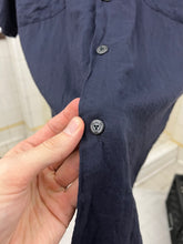 Load image into Gallery viewer, 1990s World Wide Web Light Cotton Navy Button Down Shirt - Size M