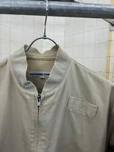 Load image into Gallery viewer, 1980s Katharine Hamnett Light Beige Bomber with Back Logo Print - Size M