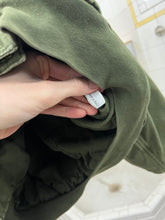 Load image into Gallery viewer, 1980s Katharine Hamnett Padded Canvas Double Breasted Bomber with Packable Hood - Size OS