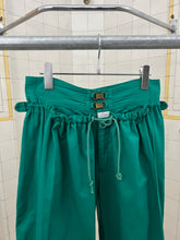 Load image into Gallery viewer, 1980s Marithe Francois Girbaud x Closed Emerald Green Double Waistband Trousers with Drawstrings - Size M