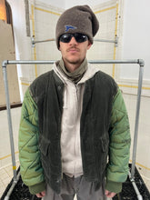Load image into Gallery viewer, 1990s Armani Modular Hunting Jacket with Green Corduroy Base and Quilted Nylon Sleeves - Size L
