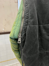 Load image into Gallery viewer, 1990s Armani Modular Hunting Jacket with Green Corduroy Base and Quilted Nylon Sleeves - Size L