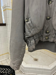 1980s Armani Grey Oversized N2B Padded Bomber - Size XL