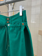 Load image into Gallery viewer, 1980s Marithe Francois Girbaud x Closed Emerald Green Double Waistband Trousers with Drawstrings - Size M