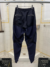 Load image into Gallery viewer, ss2005 Issey Miyake Black &amp; Purple Twist Calf Paneled Technical Pants - Size S