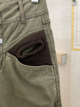 Load image into Gallery viewer, 1980s Marithe Francois Girbaud x Closed Khaki Trousers with Brown Ribbed Front Pockets - Size XXS