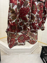 Load image into Gallery viewer, 1980s Katharine Hamnett Oversized Red Floral Cargo Shirt - Size OS