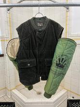 Load image into Gallery viewer, 1990s Armani Modular Hunting Jacket with Green Corduroy Base and Quilted Nylon Sleeves - Size L