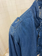 Load image into Gallery viewer, 1980s Marithe Francois Girbaud x Closed Blue Faux Layered Padded Military Bomber - Size L