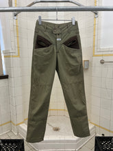 Load image into Gallery viewer, 1980s Marithe Francois Girbaud x Closed Khaki Trousers with Brown Ribbed Front Pockets - Size XXS