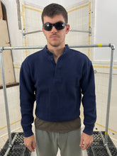 Load image into Gallery viewer, 1990s Issey Miyake Quarter Button Sweater with Twill Trim - Size M