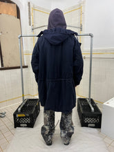 Load image into Gallery viewer, 1980s Katharine Hamnett Padded Canvas Double Breasted Parka with Packable Hood - Size OS