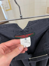 Load image into Gallery viewer, 1980s Katharine Hamnett Black Center Seamed Tapered Trousers - Size L