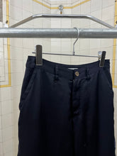 Load image into Gallery viewer, ss2005 Issey Miyake Black &amp; Purple Twist Calf Paneled Technical Pants - Size S
