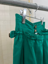 Load image into Gallery viewer, 1980s Marithe Francois Girbaud x Closed Emerald Green Double Waistband Trousers with Drawstrings - Size M